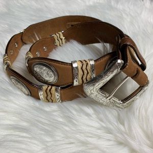 Tony Lama Brown Cutting Champ Leather Belt 9119L